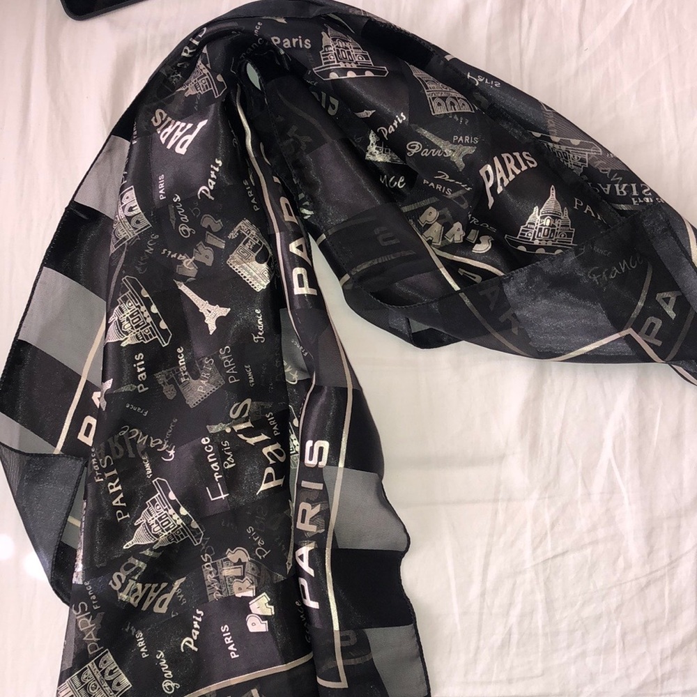 Black and Gold Paris Scarf